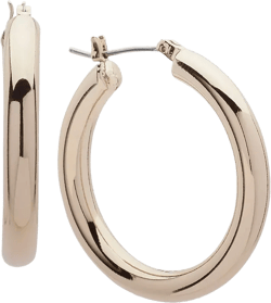 1 1/5" Thick Hoop Earrings