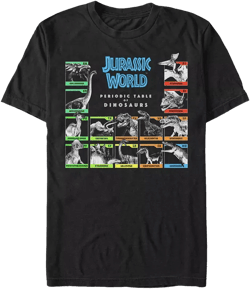 Men's Periodic Table of Dinosaurs Short Sleeve T- shirt