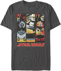 Star Wars Men's The Phantom Menace Panel Short Sleeve T-Shirt