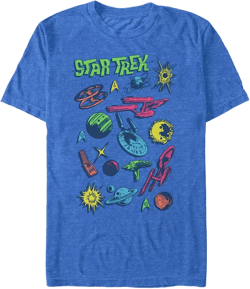 Star Trek Men's The Original Series Comic Pop Art Short Sleeve T-Shirt