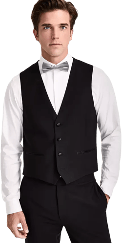 Men's Slim-Fit Wool-Blend Tuxedo Vest