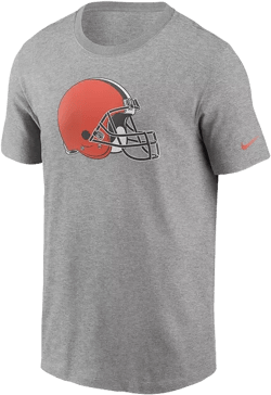 Men's Nike Heathered Gray Cleveland Browns Primary Logo T-shirt