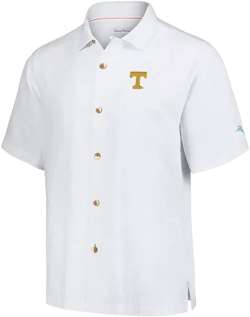 Men's White Texas Tech Red Raiders Castaway Game Camp Button-Up Shirt