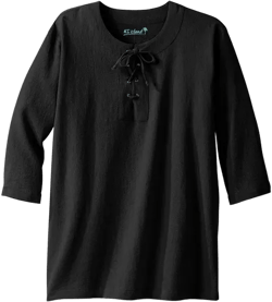 Big & Tall Gauze Lace-Up Shirt