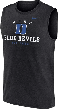Men's Black Duke Blue Devils Primetime Legend Lock Up Performance Muscle Tank Top