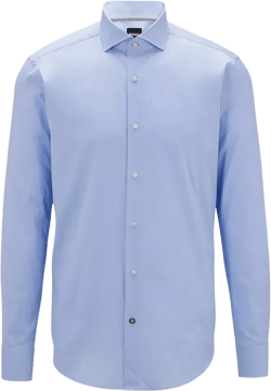 Men's Stretch-Cotton Twill Regular-Fit Dress Shirt