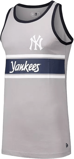 Men's Gray New York Yankees Jersey Ringer Tank Top