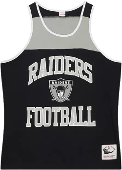 Men's Black, Silver Las Vegas Raiders Heritage Colorblock Tank Top