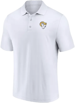 Men's White Los Angeles Rams Component Polo Shirt