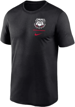 Men's Black Georgia Bulldogs Alternate Logo Lockup Legend Performance T-Shirt