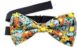 POKEMON - comic book, character bow tie - pre-tied bowtie for all ages