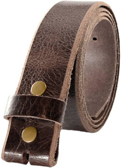 Leather Belt Without Buckle 1 1\2 Belt for your buckle | Brown leather no buckle belt | Buffalo Leather Belt for men | snap on leather belt