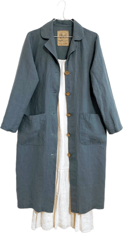 Womens Linen Coat VERBENA, Long Linen Duster, Blazer with Pockets, Linen Summer Jacket