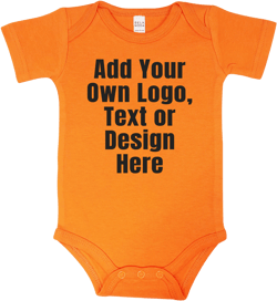 Custom Orange Baby Bodysuit | Royal Blue Personalized Baby Bodysuit | Customizable Baby Bodysuit | Baby Shower Gift | Custom Baby Shirt