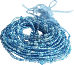 Mixed light blue color waist beads with crystals, belly chains, with or without clasp