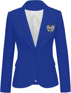 Sigma Gamma Rho Embroidered Jacket (Blazer) in Royal Blue (This jacket tends to run small please size up if needed)