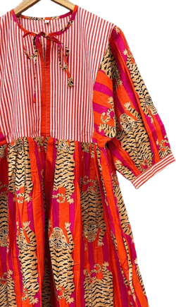 Strip Tiger Print Kyra Midi Dress Mini Dress For Women Summer Dress Perfect Gift For Your Loved Ones Gift for her Gift for Mom Long Dresses