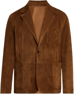 Men&#39;s Brown Suede Blazer – Casual Suede Jacket – Stylish Lightweight Suede Coat – Smart Casual Outerwear for Men
