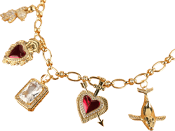 Multi Charm Necklace For Women, Customizable Gold Charm Necklace, Retro Style Jewelry, Birthday Bracelet, Mothers Day Gift, Make Your Own