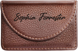 Leather Business Card Case Customized Name or Initials Boss Gift Idea Personalized Business Cardholder Gift for Men Corporate Christmas Gift