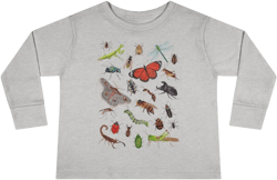 Bug Toddler/Youth Short or Long Sleeve Tee Shirt, Cottagecore Toddler Clothes, Future Entomologists, Bug Lover Kiddos Pullover Tee