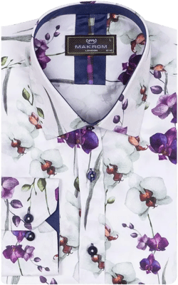 Purple Orchid Floral Print Shirt