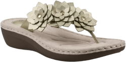 Women's Content Floral Wedge Slip-On Sandals