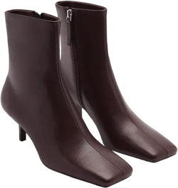 Women's Leather Kitten-Heel Ankle Boots