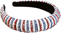 Women s Traditional Beaded Headband - Red + Blue