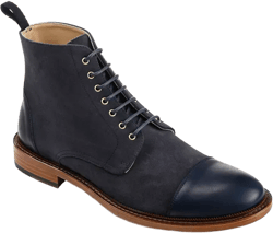 Men's Troy Handcrafted Leather and Suede Dress Boots