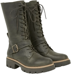 Strap Detail Mid Calf Boot
