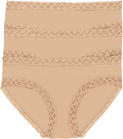 Bliss Lace-Trim Cotton Brief Underwear 3-Pack 156058MP