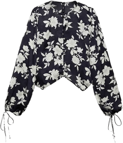 Women's Floral Print Blouse Top