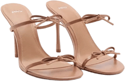 Women's Bow Detail Strappy Heeled Sandals