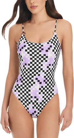 Women's Printed Scoop-Neck One-Piece Swimsuit