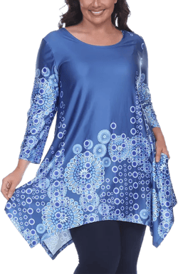 Plus Size Rella 3/4 Sleeve Tunic Top