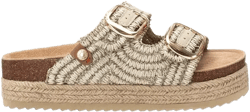 Women's Footbed Jute Wrapped Platform Sandals By Xti