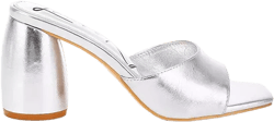 Bumblin Metallic Faux Leather Slip On Sandals