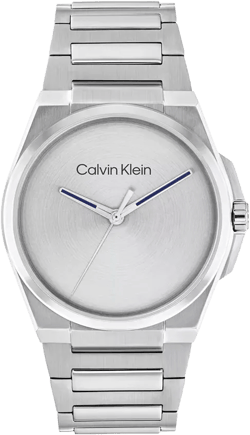 Calvin Klein Men's Meta-Minimal Silver Stainless Steel Watch 41mm