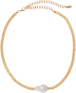 Liquid 18K Gold-Plated and  Cultured Freshwater Pearl Choker