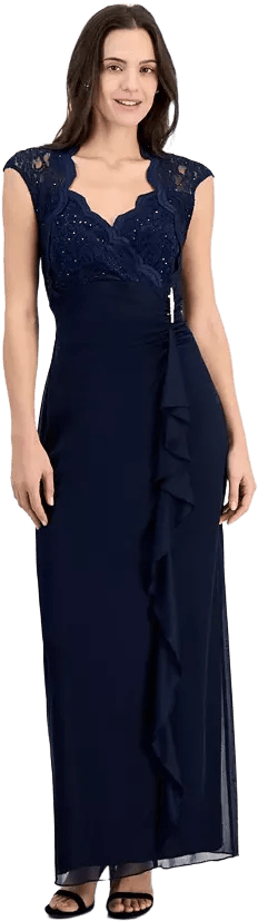 Lace Column Gown