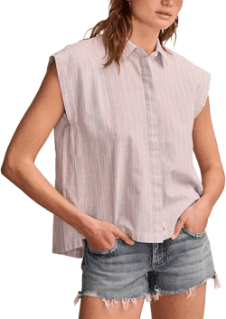 Women's Cotton Sleeveless Tunic Shirt
