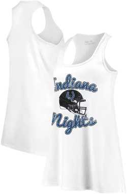 Women's Threads White Indianapolis Colts Indiana Nights Alternate Racerback Tank Top