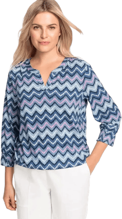 Women's Chevron Print Tunic T-Shirt