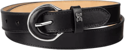 Leather-Inset Harness Buckle Belt