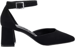 Rozita Microfiber Block Heel Sandals