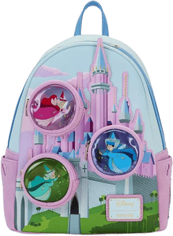 Loungefly Sleeping Beauty Stained Glass Castle Mini Backpack