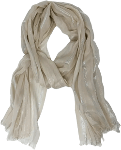 Metallic Stripe Oblong Scarf