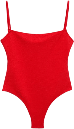 Mango Women's Ribbed Strap Swimsuit
