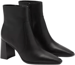 Mango Women's Heeled Leather Ankle Boots